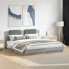 Image de Cadre De Lit Avec Led Sans Matelas Sonoma Gris 160x200 Cm Vidaxl