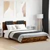Image de Cadre De Lit Avec Led Sans Matelas Chêne Fumé 150x200 Cm Vidaxl
