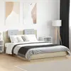 Image de Cadre De Lit Avec Led Sans Matelas Chêne Sonoma 140x200 Cm Vidaxl