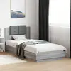 Image de Cadre De Lit Avec Led Sans Matelas Sonoma Gris 100x200 Cm Vidaxl