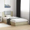 Image de vidaXL Cadre de lit avec LED sans matelas chêne sonoma 90x200 cm 3210033