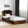 Image de Cadre De Lit Avec Led Sans Matelas Chêne Fumé 90x200 Cm Vidaxl