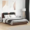 Image de Cadre De Lit Avec Led Sans Matelas Chêne Marron 135x190 Cm Vidaxl