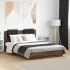 Image de vidaXL Cadre de Lit avec Tête de Lit et Lumières LED Sommier à Lattes Lit Double Lit Adulte de Chambre à Coucher 3210051