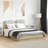 Image de Cadre De Lit Avec Led Sans Matelas Chêne Sonoma 120x190 Cm Vidaxl