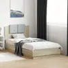 Image de Cadre De Lit Avec Led Sans Matelas Chêne Sonoma 75x190 Cm Vidaxl