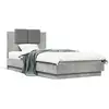 Image de Cadre De Lit Avec Led Sans Matelas Gris Béton 75x190 Cm Vidaxl