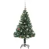 Image de Vidaxl sapin artificiel 150 led&boules&neige floquée 150 cm