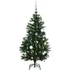 Image de Vidaxl sapin artificiel articulé 150 led et boules 120 cm