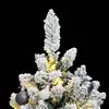 Image de Vidaxl sapin artificiel articulé 150 led et boules 120 cm