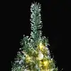Image de Vidaxl sapin artificiel 300 led&boules&neige floquée 210 cm