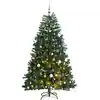 Image de Sapin De Noël Artificiel Articulé 300 Led Et Boules 180 Cm Vidaxl