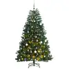 Image de Sapin De Noël Artificiel Articulé 300 Led Et Boules 210 Cm Vidaxl