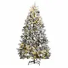 Image de Sapin De Noël Artificiel Articulé 300 Led Et Boules 210 Cm Vidaxl