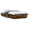 Image de vidaXL Cadre de Lit avec Lumières LED Sommier à Lattes Lit Simple Lit Adulte de Chambre à Coucher Intérieur Moderne 839508