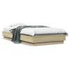 Image de vidaXL Cadre de Lit avec Lumières LED Sommier à Lattes Lit Simple Lit Adulte de Chambre à Coucher Intérieur Moderne 839541