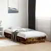 Image de Cadre De Lit Sans Matelas Chêne Fumé 90x190cm Bois D'ingénierie Vidaxl