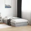 Image de vidaXL Cadre de lit sans matelas sonoma gris 90x190 cm 839635