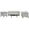 Image de Ensemble De Canapés 3 Pcs Gris Clair Velours Vidaxl