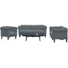 Image de Ensemble De Canapés 3 Pcs Gris Foncé Velours Vidaxl