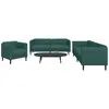 Image de Ensemble De Canapés 3 Pcs Vert Foncé Tissu Vidaxl