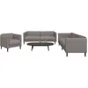 Image de Ensemble De Canapés 3 Pcs Taupe Tissu Vidaxl