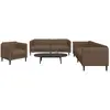 Image de Ensemble De Canapés 3 Pcs Marron Tissu Vidaxl