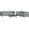 Image de Ensemble De Canapés 2 Pcs Gris Clair Tissu Vidaxl