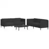 Image de Ensemble De Canapés 2 Pcs Noir Tissu Vidaxl