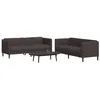 Image de vidaXL Ensemble de canapés 2 pcs marron foncé tissu canapé siège de canapé canapé relax canapé confort fauteuil de 3209241