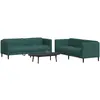 Image de Ensemble De Canapés 2 Pcs Vert Foncé Tissu Vidaxl