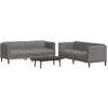 Image de Ensemble De Canapés 2 Pcs Taupe Tissu Vidaxl