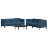 Image de vidaXL Ensemble de canapés 2 pcs bleu tissu canapé siège de canapé canapé relax canapé confort fauteuil de télévision 3209244
