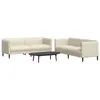 Image de vidaXL Ensemble de canapés 2 pcs crème tissu 3209245