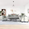 Image de vidaXL Ensemble de Canapés 3 pcs avec Coussins Canapés avec Accoudoirs et Pieds Meubles de Salon Salle de Séjour Moderne 3209247