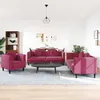 Image de vidaXL Ensemble de Canapés 3 pcs avec Coussins Canapés avec Accoudoirs et Pieds Meubles de Salon Salle de Séjour Moderne