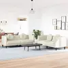 Image de Ensemble De Canapés 2 Pcs Avec Coussins Crème Velours Vidaxl