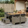 Image de vidaXL Ensemble à Manger de Jardin avec Coussins 9 pcs Table et Chaise de Terrasse Meubles de Patio Mobilier dExtérieur 3210602