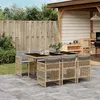 Image de vidaXL Ensemble à Manger de Jardin avec Coussins 7 pcs Table et Chaises à Dossier Rabattable Meubles dExtérieur Patio 3210912