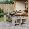 Image de vidaXL Ensemble à Manger de Jardin avec Coussins 5 pcs Table et Chaise de Terrasse Meubles de Patio Mobilier dExtérieur 3211079