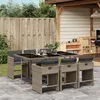 Image de vidaXL Ensemble à Manger de Jardin et Coussins 7 pcs Chaises à Manger avec Accoudoirs Ensemble de Meubles avec Table 3211088