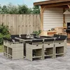 Image de vidaXL Ensemble à Manger de Jardin avec Coussins 11 pcs Table et Chaise de Terrasse Meubles de Patio Mobilier 3211211