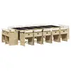 Image de Vidaxl ensemble à manger de jardin et coussins 15 pcs beige