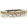 Image de Vidaxl ensemble à manger de jardin et coussins 13 pcs beige