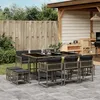 Image de vidaXL Ensemble à Manger de Jardin avec Coussins 11 pcs Table et Chaises à Dossier Rabattable Meubles dExtérieur Patio 3211508