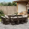 Image de vidaXL Ensemble à manger de jardin et coussins 11 pcs marron rotin 3211749