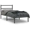 Image de Cadre De Lit Métal Sans Matelas Avec Tête De Lit Noir 90x190 Cm Vidaxl
