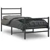 Image de Cadre De Lit Métal Sans Matelas Avec Pied De Lit Noir 90x200 Cm Vidaxl