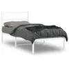 Image de Cadre De Lit Métal Sans Matelas Avec Tête De Lit Blanc 90x190cm Vidaxl