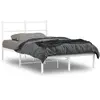 Image de Cadre De Lit Métal Sans Matelas Et Tête De Lit Blanc 120x190 Cm Vidaxl
